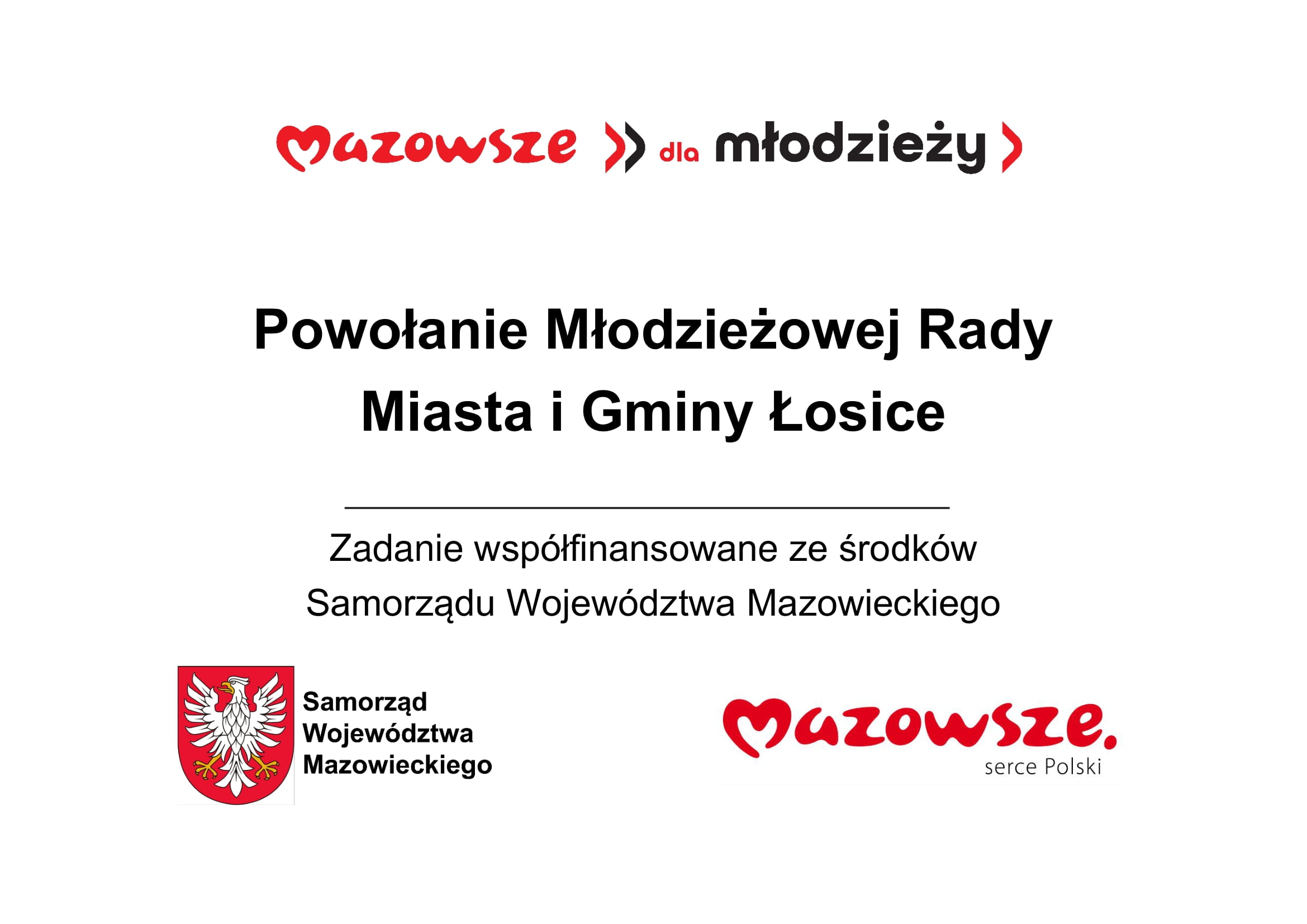 Baner informacyjny Mazowsze dla młodzieży.