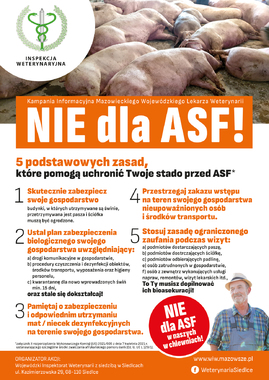 Plakat informacyjny w ramach kampanii informacyjnej Nie dla ASF.jpg
